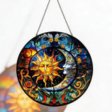 Stained Glass Window Hanging,suncatcher Stained Glass kit,Stained Glass Ornament, Garden suncatchers for Windows Hanging,Window Decor or Indoor,Gifts for Women, Lovers, Couple, Friends