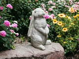 Standing Bunny Statue Handmade Rabbit Sculpture Concrete Long Eared Rabbit Figure