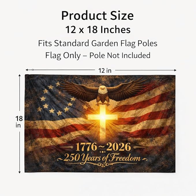 US 250 Flag – 250th Anniversary USA Double Sided 3-Ply Outdoor Flag, We The People 1776-2026 Patriotic Yard & House Banner for 4th of July (5, 4X6)