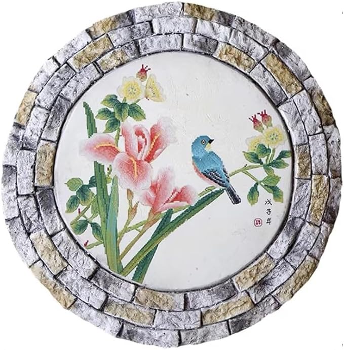 GZHERVICES Garden Stepping Stones for Landscaping Arrangements, Lawn Stepping Stones for Gardens, Outdoor Decorative Accents, Handcrafted Outdoor Lawn Pathway Ornaments(Multi-Colored-A)