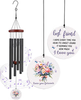 BeauGift Best Friend Birthday Gifts for Women, Wind Chimes Friendship Gifts for Her, Long Distance Wedding Graduation Gift, Home Decor Keepsake for Bestie BFF Friends