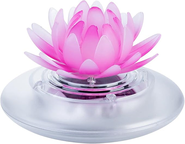 pearlstar Solar Floating Pool Lights Outdoor Pond Decoration Lighting Waterproof Color Changing LED Garden Lotus Lamp for Swimming Pool, Lily Pond, Yard (Lotus-1pack)