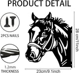 WADORN Farm Horse Silhouette Yard Outdoor Decor, Horse Statues Garden Signs Horse Outdoor Lawn Yard Decoration Animals Ornaments for Fences Horse Signs for Farmhouse Garden Lawn Patio Pathway