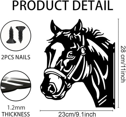 WADORN Farm Horse Silhouette Yard Outdoor Decor, Horse Statues Garden Signs Horse Outdoor Lawn Yard Decoration Animals Ornaments for Fences Horse Signs for Farmhouse Garden Lawn Patio Pathway