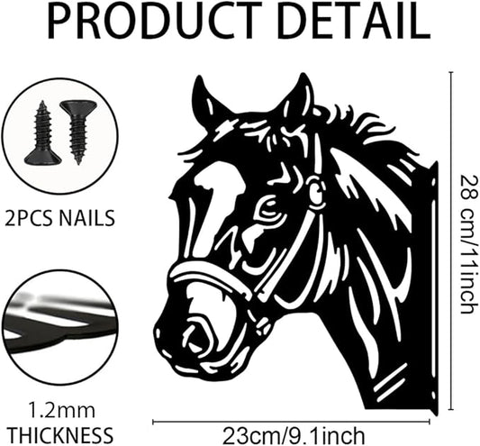 WADORN Farm Horse Silhouette Yard Outdoor Decor, Horse Statues Garden Signs Horse Outdoor Lawn Yard Decoration Animals Ornaments for Fences Horse Signs for Farmhouse Garden Lawn Patio Pathway
