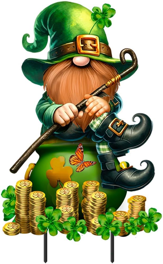Briarwood Lane Lucky Irish Gnome Metal Art