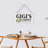 Gigi Gifts Outdoor Garden Wooden Sign Decor, Indoor Garden Decoration Hanging Signs 12x6 Inches, Outdoor Porch Yard Wall Art Decor Sign, Mother's Day Gifts Birthday Gift for Mom Grandma