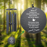 The Wind Chime CO Memorial Wind Chimes, 40" Inch Sympathy Wind Chimes Gift for The Loss of A Loved one, Home Decor Outdoor Garden, Soothing Melodic Tones (Black #1)