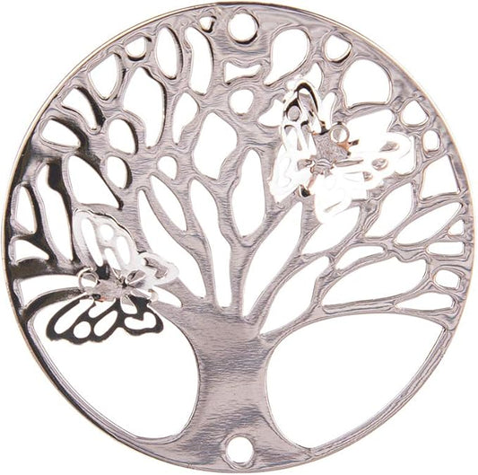 LONGSHENG - SINCE 2001 - 10pcs Silver Tree of Life Hanging Suncatcher DIY Metal Parts Hand-Crafts Pendant Ornament Drop
