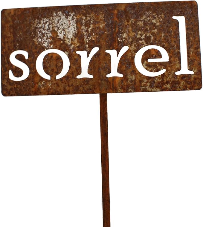 Classic Metal Garden Markers 19 Inches Tall (sorrel, Naturally Rusted)