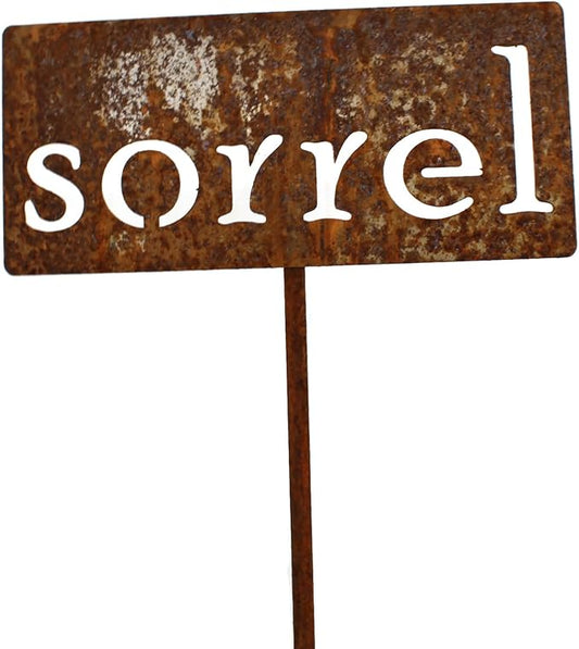 Classic Metal Garden Markers 19 Inches Tall (sorrel, Naturally Rusted)