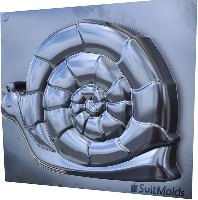 SvitMolds Concrete Mold DIY Snail Stepping Stone Mould Concrete Cement Mould ABC Plastic Pulmonata Garden and Yard Decor Garden Path D74