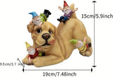 Outdoor Decorations for Yard Outdoor Statue Resin Yard 19x9.5x15cm Perfect for Garden Outside Spaces Durable Outdoor Garden Statues for Yard Whimsical Decor