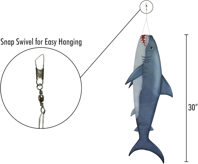 In the Breeze 5154 — Baby Shark 30-inch Fish Windsock-Realistic Fishsock