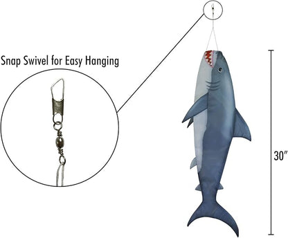 In the Breeze 5154 — Baby Shark 30-inch Fish Windsock-Realistic Fishsock