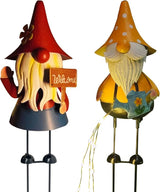 HONGLAND Garden Gnome Statue with Solar Lights -18 Inch Gnomes Decorations with Firework Solar Lights, Birthday Gifts for Woman Grandma for Patio Yard Lawn Porch