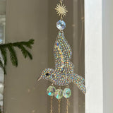 Hummingbirds Sun Catchers Hanging for Indoor Windows Crystal Prism Beads Bird Suncatchers Sparkling
