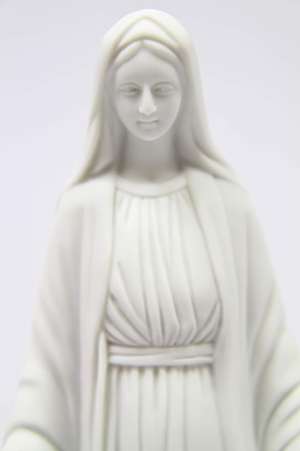 Vittoria Collection 12" Our Lady of Grace Virgin Mary Madonna Blessed Mother Religious Catholic Italian White Statue Sculpture Figurine Figure Made in Italy Indoor Outdoor Garden