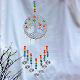 Hanging Crystal Suncatcher Rainbow Window Prism Chakra Tree of Life 7 Prism Ball Suncatcher Rainbow Maker Handmade Glass-gem Binding Gifts for Girl, Mom and Daughters, Grandma by KEINIA