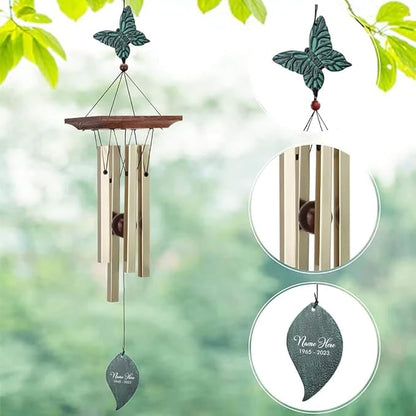 ASTARIN Memorial Custom Wind Chimes for Loss of Loved One, Wind Chimes for Patio Yard Decor, 24'' Condolences