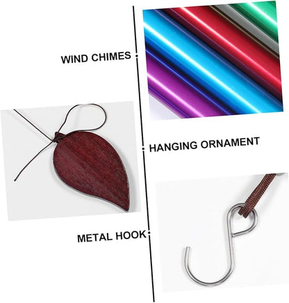 Milisten Wind Chime Tube Kit Six Metal Wind Chimes Decorative for Living Bedroom