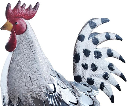 Rooster Statue Chicken Animal Sculpture Garden Decoration Metal Yard Art for Patio Lawn Backyard Outdoor Decoration