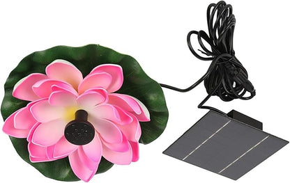 Solar Powered Lotus Fountain Pump Floating Water Feature 1.4W Solar Panel for Fish Pond Garden Patio Birdbath Enhances Aesthetics Increases Oxygen Promotes Wildlife Habitat