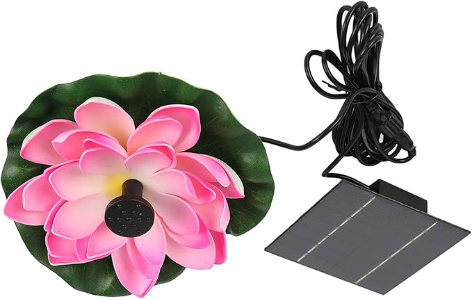 Sonew Flower Solar with High Conversion Efficiency - 1.4W Floating Bird Bath Fountain for Fish Pond, Garden, Patio, and Aquarium