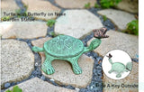 9”L Cast Iron Turtle Key Hider ，Hidden Key Holder for Outside ，Outdoor Hidden Key Holder