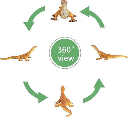Outdoor Resin Lizard Garden Statue, Brown, 23.23 x 11 x 10.24 inches Large Outdoor Resin Reptile Models Tropical Lizard Yard Art