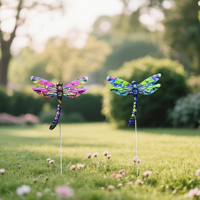 A Set of Adorable Wrought-Iron Garden planters is Suitable for Various Places Such as patios, courtyards, corridors, etc. (Dragonfly)