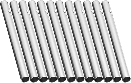 Happyyami 12pcs Wind Chime Tubes Parts Windchime String Metal Tubes Outdoor Hanging Wind Chime Aluminum Tube for Crafts DIY Wind Chimes Supplies