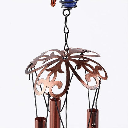 Butterfly Wind Chimes, Colorful Wind Chimes for Outside Creative Painted Metal Wind Chime Decorative Wind Chime for Outdoor Patio Corridors Inside Home Decor Living Room (Purple - Long)