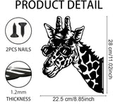 WADORN Giraffe Metal Garden Decor Stakes, Animals Iron Outdoor Tree Silhouette Stake for Tree Yard Garden Patio Metal Art Outdoor Sculpture Decor Gift for Housewarming Home Art Decor