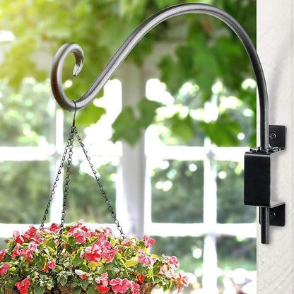 Lifyzoon Swivel Bird Feeder Hanger Hook: 2Packs 12Inch Swivel Hanging Plant Bracket Outdoor, 50lbs Weight Capacity - Outdoor & Indoor Wall Hook for Hanging Bird Feeder for Flower Basket, Wind Chimes