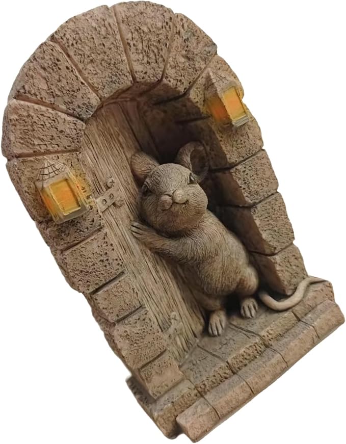 Cartoon Peeking Statue Creative Garden Accent Home Office Resin Art Sculpture Weather Garden Sculpture