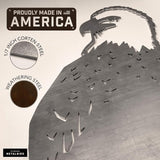 METALBIRD - Bald Eagle - Outdoor Tree Ornaments in Corten Steel - Metal Art Proudly Made in The USA