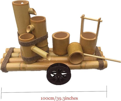Garden Water Feature Water Features for The Garden Bird Bath Water Feature Pump Bamboo Fountains and Water Feature Gardens Add Luster to Your Or Backyard,Green,8(100Cm/39.3In)