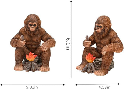 Bigfoot Statue Bigfoot Monster Fire Resin Figures 6.1 Inches, Sasquatch Gifts. Sasquatch Decor Indoor/Outdoor. Garden Decor Father's Day and Festival Gifts