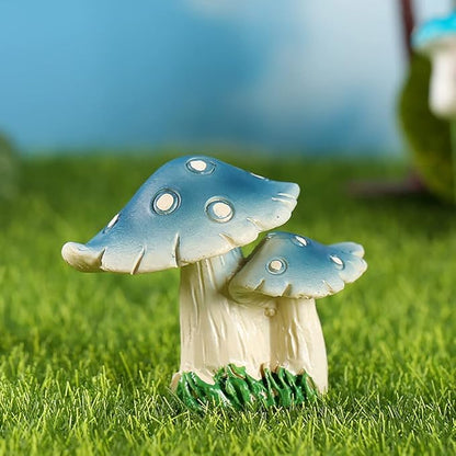 DIYOMR Creative Resin Mushroom Series Fairy Garden Accessories,Mushrooms Figurines Craft Indoor Outdoor Decor for Home DIY Windowsill Tabletop Garden Micro Landscape Decor Bonsai Ornaments, 4Pcs