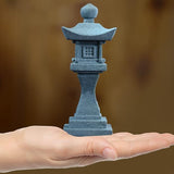 Miniature Japanese Lantern Decoration Mini Fairy Garden Decor Set Japanese Lantern for Micro Landscape Garden & Patio Yard Bonsai Decoration (5 Sandstone)
