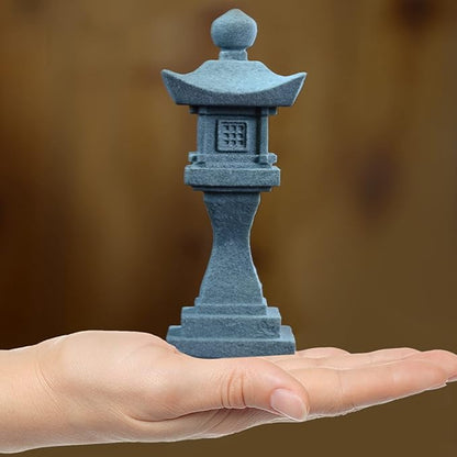 Miniature Japanese Lantern Decoration Mini Fairy Garden Decor Set Japanese Lantern for Micro Landscape Garden & Patio Yard Bonsai Decoration (5 Sandstone)