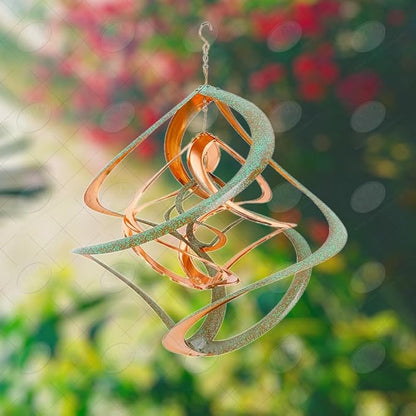 Red Carpet Studios The Original Cosmix Deluxe Helix Wind Spinner, Large 20-Inch, Triple Copper & Patina