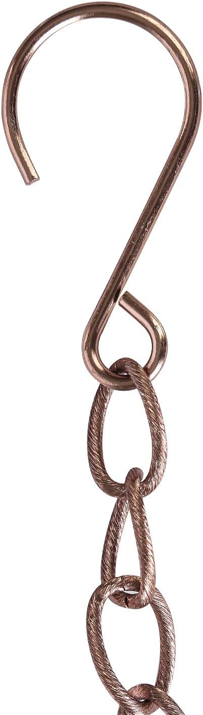 Topadorn 6 FT Metal Rain Chain with 8 Cups, Functional and Decorative Replacement for Gutter Downspouts, Umbrella & Bell Rain Chain for Home, Garden, and Outdoor Use