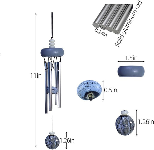 Small Wind Chimes for Outside,Mini Wind Chimes for Indoor,with Wind Catcher, Suitable as A Gift,Christmas Windchimes Indoors Gifts for Unisex (Gray)