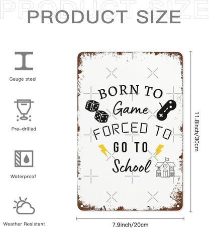 Retro Metal Tin Sign For A Game You Don't Need A Teacher Funny Wall Decor for Home,Garden,Patio,Yard,Office,Vintage 8x12 Inches Room Decorations