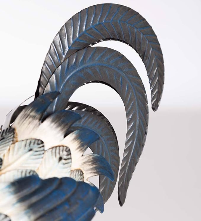 Wind & Weather Iron Hen Garden Statue 21" Wide by 13" High by 5.75" Deep Hen Statue for Garden, Patio, Porch, or Kitchen with Textured Feathers and Powder Coat Finish for Long-Lasting Color