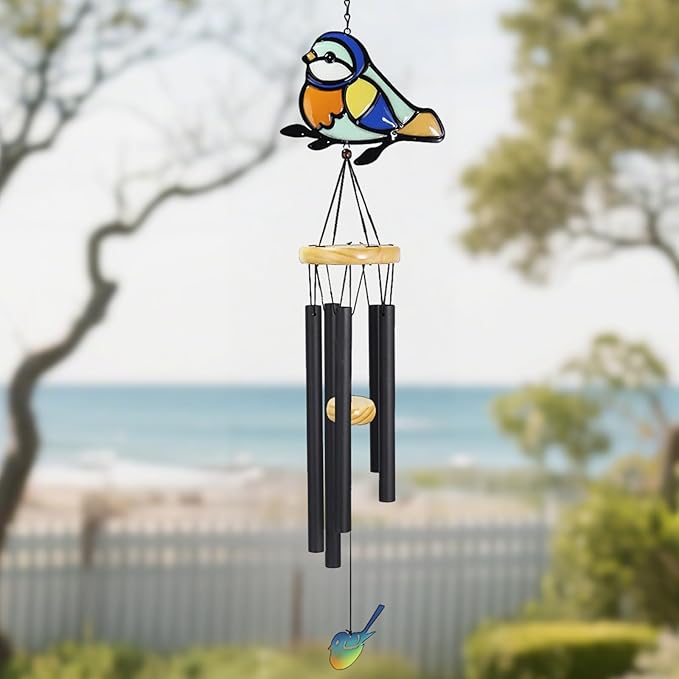 Wind Chimes for Outside Metal Aluminum 41.7" Inches Wind Chime with Brid Outdoor Decor Large Unique Chimes for Outside Festivals/Birthday for Mom Dad Grandma Home Garden Patio Decor