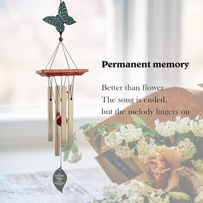 ASTARIN Memorial Custom Wind Chimes for Loss of Loved One, Wind Chimes for Patio Yard Decor, 24'' (condolences-10)