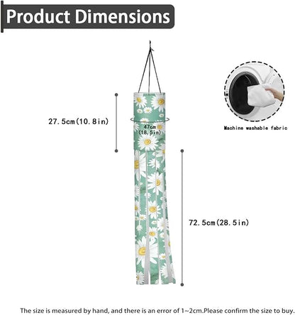 Daisy Fence Windsocks Print Outdoor Hanging Decorations for Front Yard Patio Lawn Garden Party Autumn Thanksgiving Decor 2 Pieces